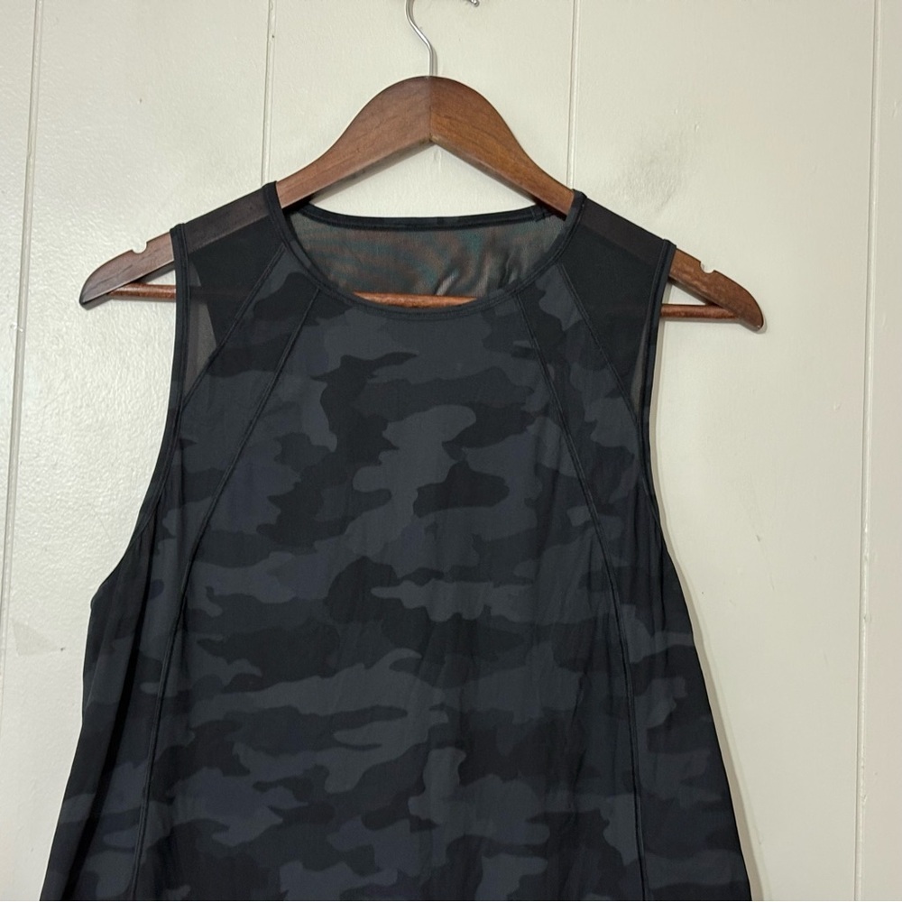 Lululemon Sculpt Tank Heritage 365 Camo Deep Coal Black Sleeveless - Picture 4 of 9
